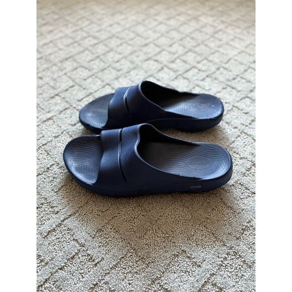 OOFOS OOahh Unisex Slide Sandals Blue 11 Casual Summer - Picture 3 of 5